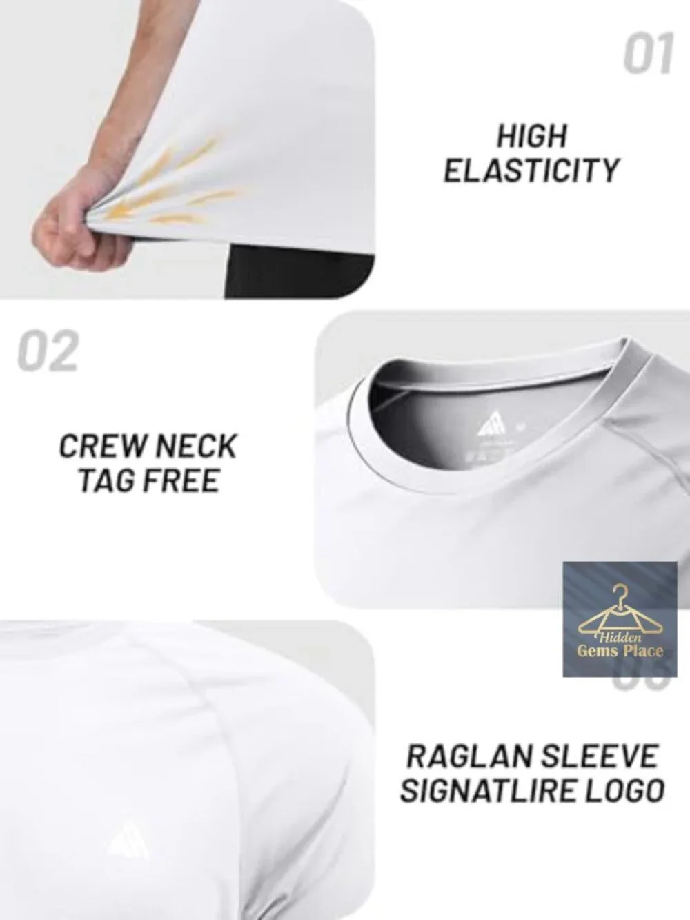 Men's UPF 50+ Quick Dry Rash Guard Shirt Short Sleeve